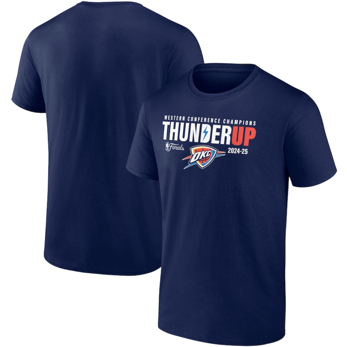 Men's Oklahoma City Thunder Navy 2025 Western Conference Champions Hometown Collection T-Shirt Men's Oklahoma City Thunder Navy 2025 Western Conference Champions Hometown Collection T-Shirt