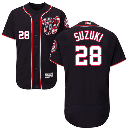 Nationals #28 Kurt Suzuki Navy Blue Flexbase Authentic Collection Stitched MLB Jersey Nationals #28 Kurt Suzuki Navy Blue Flexbase Authentic Collection Stitched MLB Jersey
