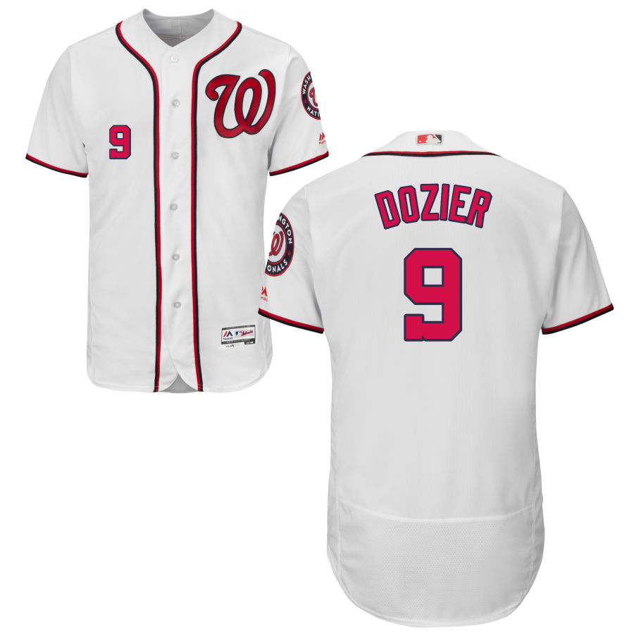 Washington Nationals #9 Brian Dozier Home Flex Base White Stitched MLB Jersey Washington Nationals #9 Brian Dozier Home Flex Base White Stitched MLB Jersey