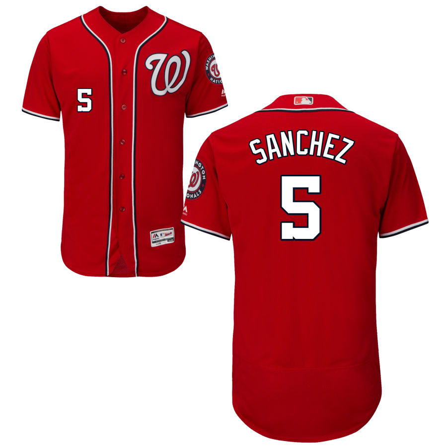 Washington Nationals #5 Adrian Sanchez Alternate Flex Base Scarlet Stitched MLB Jersey Washington Nationals #5 Adrian Sanchez Alternate Flex Base Scarlet Stitched MLB Jersey