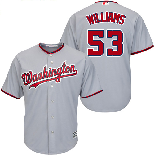 Nationals #53 Austen Williams Grey New Cool Base Stitched MLB Jersey Nationals #53 Austen Williams Grey New Cool Base Stitched MLB Jersey