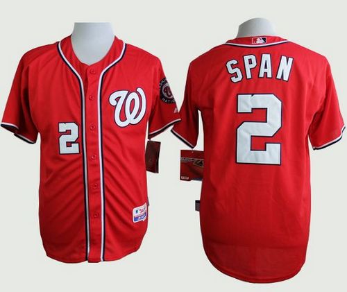 Nationals #2 Denard Span Red Cool Base Stitched MLB Jersey Nationals #2 Denard Span Red Cool Base Stitched MLB Jersey