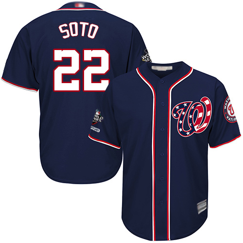 Nationals #22 Juan Soto Navy Blue New Cool Base 2019 World Series Champions Stitched MLB Jersey Nationals #22 Juan Soto Navy Blue New Cool Base 2019 World Series Champions Stitched MLB Jersey