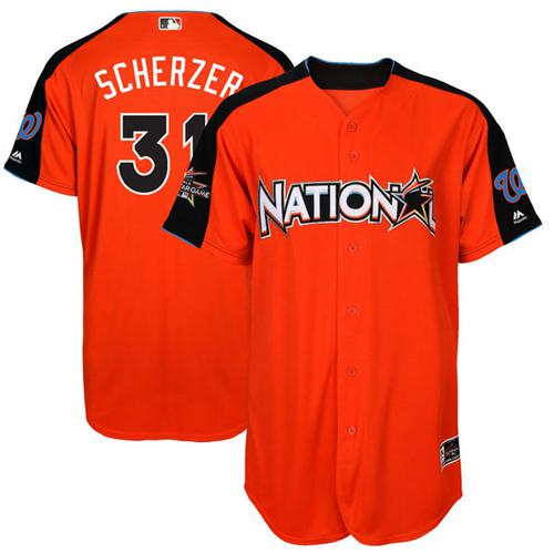 Nationals #31 Max Scherzer Orange 2017 All-Star National League Stitched MLB Jersey Nationals #31 Max Scherzer Orange 2017 All-Star National League Stitched MLB Jersey