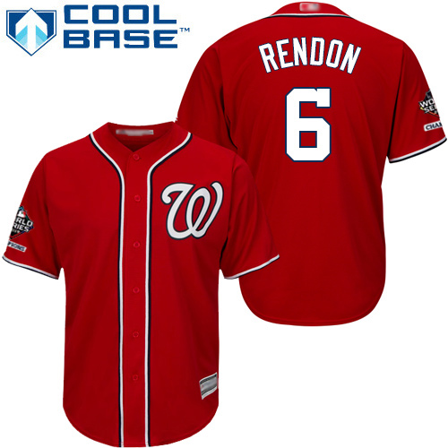 Nationals #6 Anthony Rendon Red New Cool Base 2019 World Series Champions Stitched MLB Jersey Nationals #6 Anthony Rendon Red New Cool Base 2019 World Series Champions Stitched MLB Jersey