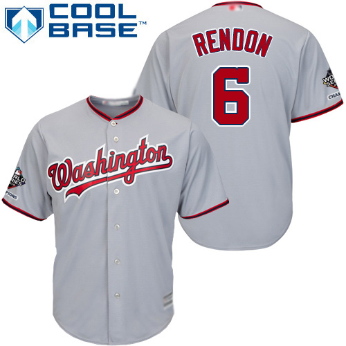 Nationals #6 Anthony Rendon Grey New Cool Base 2019 World Series Champions Stitched MLB Jersey Nationals #6 Anthony Rendon Grey New Cool Base 2019 World Series Champions Stitched MLB Jersey