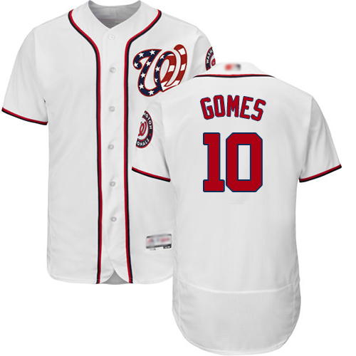 Nationals #10 Yan Gomes White Flexbase Authentic Collection Stitched MLB Jersey Nationals #10 Yan Gomes White Flexbase Authentic Collection Stitched MLB Jersey