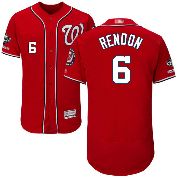 Nationals #6 Anthony Rendon Red Flexbase Authentic Collection 2019 World Series Champions Stitched MLB Jersey Nationals #6 Anthony Rendon Red Flexbase Authentic Collection 2019 World Series Champions Stitched MLB Jersey
