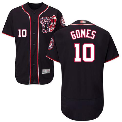 Nationals #10 Yan Gomes Navy Blue Flexbase Authentic Collection Stitched MLB Jersey Nationals #10 Yan Gomes Navy Blue Flexbase Authentic Collection Stitched MLB Jersey