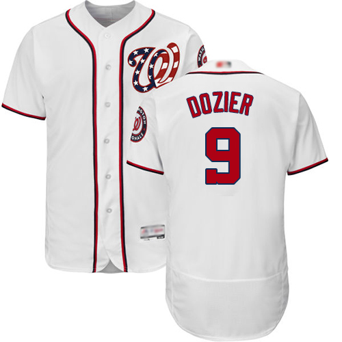 Nationals #9 Brian Dozier White Flexbase Authentic Collection Stitched MLB Jersey Nationals #9 Brian Dozier White Flexbase Authentic Collection Stitched MLB Jersey