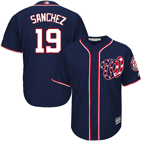 Nationals #19 Anibal Sanchez Navy Blue New Cool Base Stitched MLB Jersey Nationals #19 Anibal Sanchez Navy Blue New Cool Base Stitched MLB Jersey