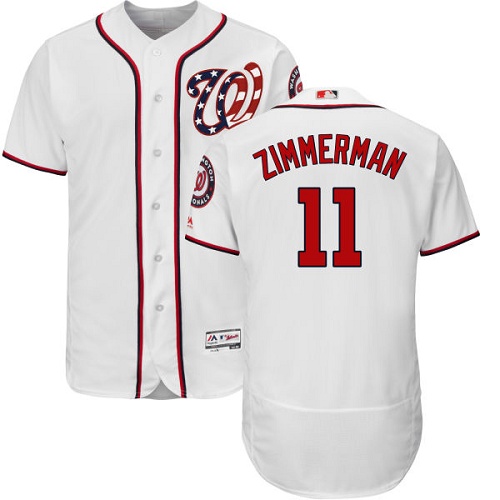 Nationals #11 Ryan Zimmerman White Flexbase Authentic Collection Stitched MLB Jersey Nationals #11 Ryan Zimmerman White Flexbase Authentic Collection Stitched MLB Jersey