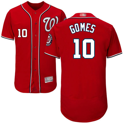 Nationals #10 Yan Gomes Red Flexbase Authentic Collection Stitched MLB Jersey Nationals #10 Yan Gomes Red Flexbase Authentic Collection Stitched MLB Jersey