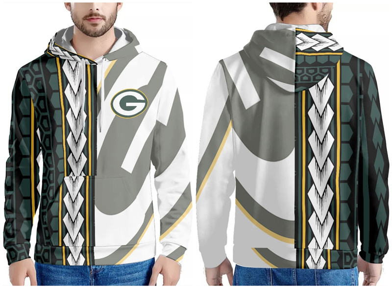 Men's Green Bay Packers Green/Black/White Pullover Hoodie Men's Green Bay Packers Green/Black/White Pullover Hoodie