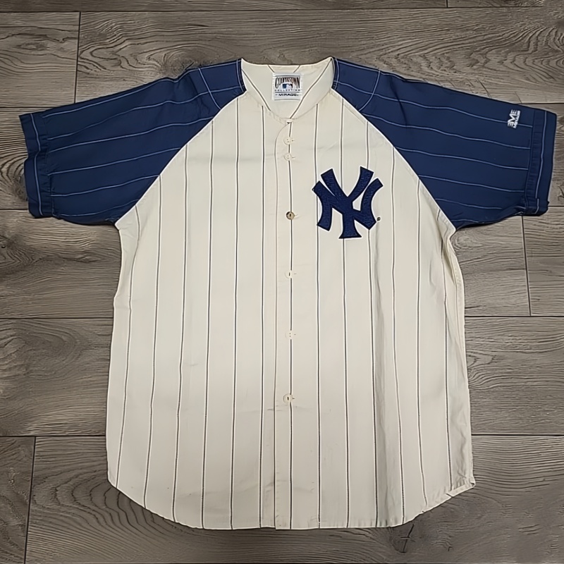 Men's New York Yankees #7 Mickey Mantle Pinstriped Stitched Baseball Jersey
