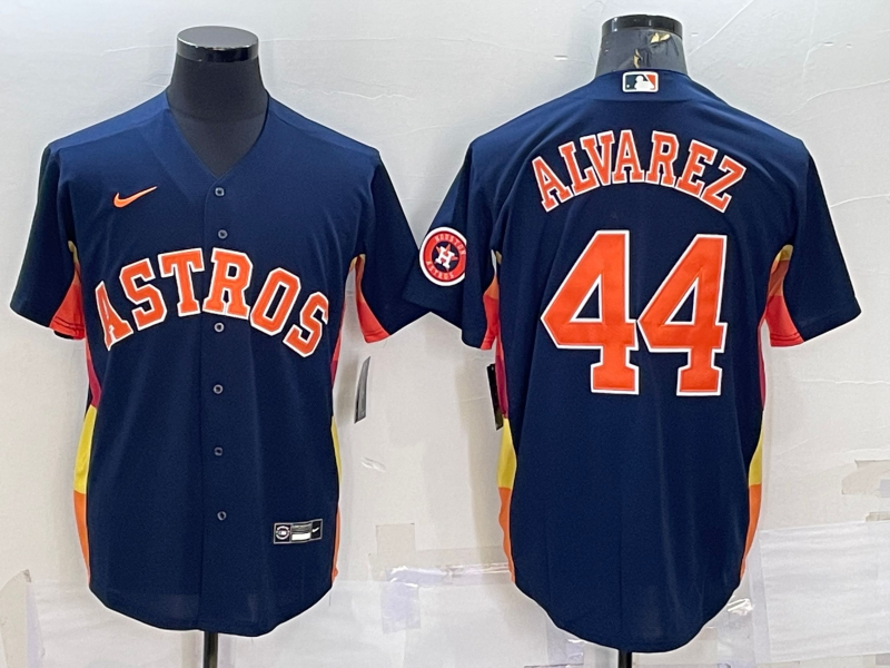Men's Houston Astros #44 Yordan Alvarez Navy With Patch Cool Base Stitched Jersey Men's Houston Astros #44 Yordan Alvarez Navy With Patch Cool Base Stitched Jersey