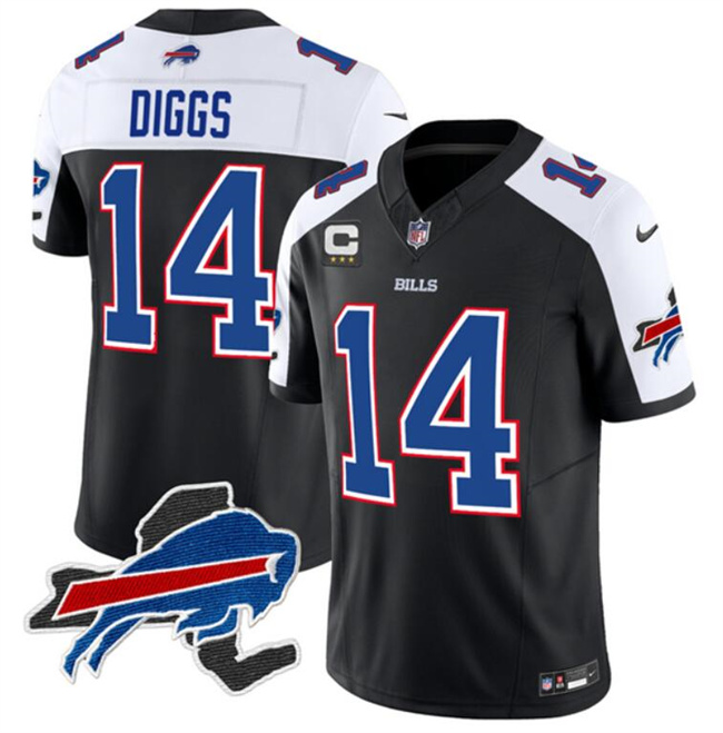 Men's Buffalo Bills Active Player Custom Black/White 2023 F.U.S.E. New York Patch And 3-Star C Patch Vapor Untouchable Limited Stitched Football Jersey Men's Buffalo Bills Active Player Custom Black/White 2023 F.U.S.E. New York Patch And 3-Star C Patch Vapor Untouchable Limited Stitched Football Jersey