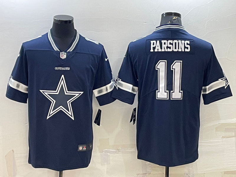Men's Dallas Cowboys #11 Micah Parsons Navy Team Big Logo Limited Stitched Jersey Men's Dallas Cowboys #11 Micah Parsons Navy Team Big Logo Limited Stitched Jersey