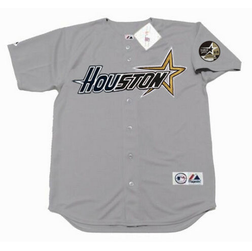 Men's Houston Astros ACTIVE PLAYER Custom Gray 1999 Majestic Throwback Stitched Jersey Men's Houston Astros ACTIVE PLAYER Custom Gray 1999 Majestic Throwback Stitched Jersey