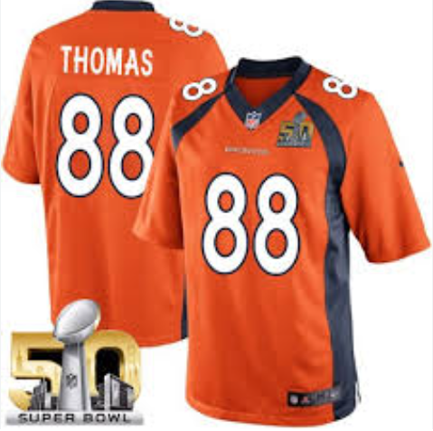 Men's Denver Broncos Custom Orange With Super Bowl Stitched Game Jersey