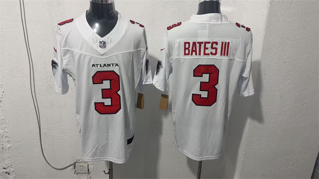 Men's Atlanta Falcons #3 Jessie Bates III White 2026 New F.U.S.E. Vapor Untouchable Limited Stitched Football Jersey