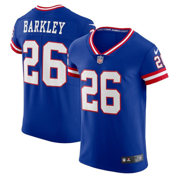 Men's New York Giants #26 Saquon Barkley Royal Elite Stitched Jersey Men's New York Giants #26 Saquon Barkley Royal Elite Stitched Jersey