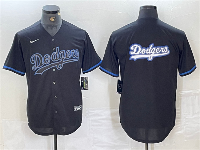 Men's Los Angeles Dodgers Team Big Logo Black Fashion Stitched Baseball Jersey 002 Men's Los Angeles Dodgers Team Big Logo Black Fashion Stitched Baseball Jersey 002