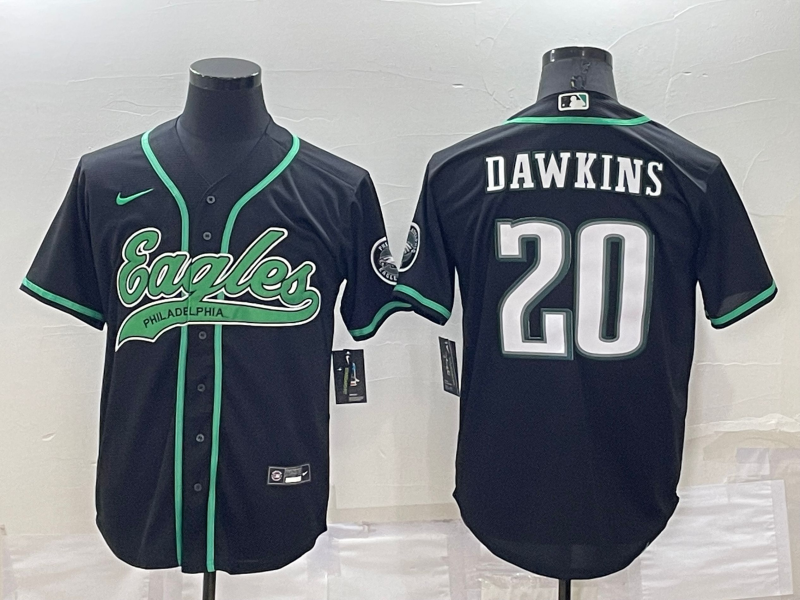 Men's Philadelphia Eagles #20 Brian Dawkins Black Cool Base Stitched Baseball Jersey Men's Philadelphia Eagles #20 Brian Dawkins Black Cool Base Stitched Baseball Jersey
