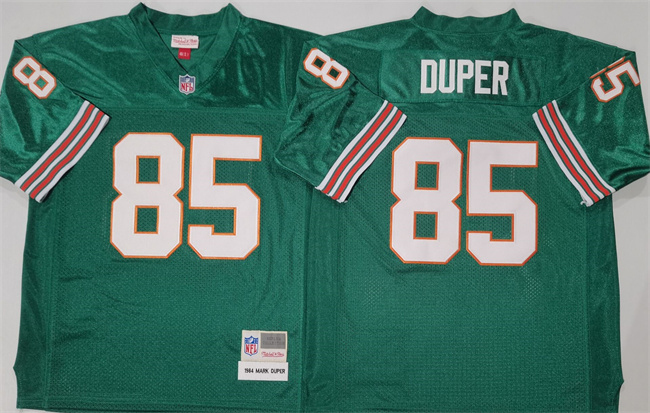 Men's Miami Dolphins #85 Mark Duper Aqua Throwback Stitched Football Jersey Men's Miami Dolphins #85 Mark Duper Aqua Throwback Stitched Football Jersey