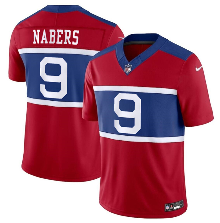 Men's New York Giants #9 Malik Nabers Century Red Alternate Vapor F.U.S.E. Limited Stitched Football Jersey Men's New York Giants #9 Malik Nabers Century Red Alternate Vapor F.U.S.E. Limited Stitched Football Jersey