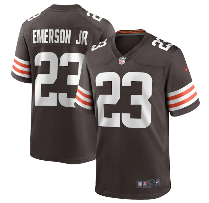 Men's Cleveland Browns #23 Martin Emerson Jr. Brown Game Stitched Jersey Men's Cleveland Browns #23 Martin Emerson Jr. Brown Game Stitched Jersey