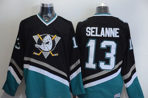 Ducks #13 Teemu Selanne Black CCM Throwback Stitched NHL Jersey Ducks #13 Teemu Selanne Black CCM Throwback Stitched NHL Jersey