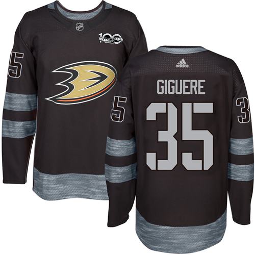 Adidas Ducks #35 Jean-Sebastien Giguere Black 1917-2017 100th Anniversary Stitched NHL Jersey Adidas Ducks #35 Jean-Sebastien Giguere Black 1917-2017 100th Anniversary Stitched NHL Jersey