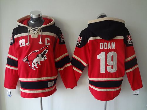 Coyotes #19 Shane Doan Red Sawyer Hooded Sweatshirt Stitched NHL Jersey Coyotes #19 Shane Doan Red Sawyer Hooded Sweatshirt Stitched NHL Jersey