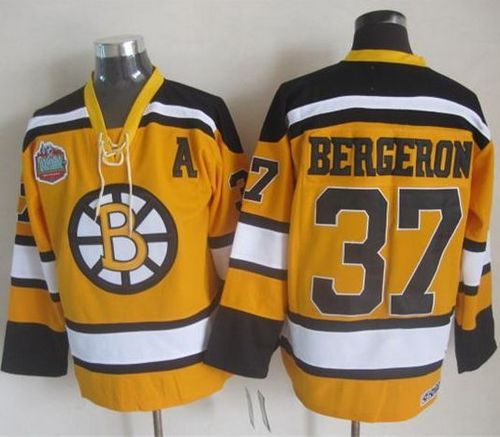 Bruins #37 Patrice Bergeron Yellow Winter Classic CCM Throwback Stitched NHL Jersey Bruins #37 Patrice Bergeron Yellow Winter Classic CCM Throwback Stitched NHL Jersey