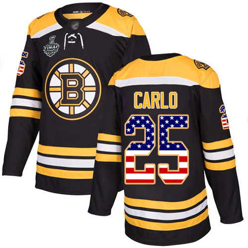 Adidas Bruins #25 Brandon Carlo Black Home Authentic USA Flag Stanley Cup Final Bound Stitched NHL Jersey Adidas Bruins #25 Brandon Carlo Black Home Authentic USA Flag Stanley Cup Final Bound Stitched NHL Jersey