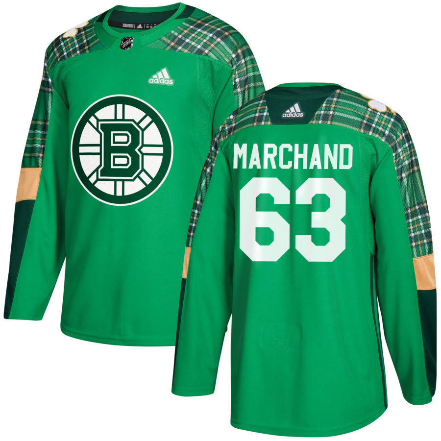 Adidas Bruins #63 Brad Marchand adidas Green St. Patrick's Day Authentic Practice Stitched NHL Jersey Adidas Bruins #63 Brad Marchand adidas Green St. Patrick's Day Authentic Practice Stitched NHL Jersey