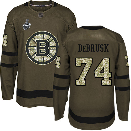 Adidas Bruins #74 Jake DeBrusk Green Salute to Service Stanley Cup Final Bound Stitched NHL Jersey Adidas Bruins #74 Jake DeBrusk Green Salute to Service Stanley Cup Final Bound Stitched NHL Jersey