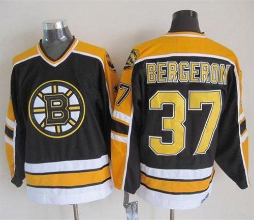 Bruins #37 Patrice Bergeron Black CCM Throwback New Stitched NHL Jersey Bruins #37 Patrice Bergeron Black CCM Throwback New Stitched NHL Jersey