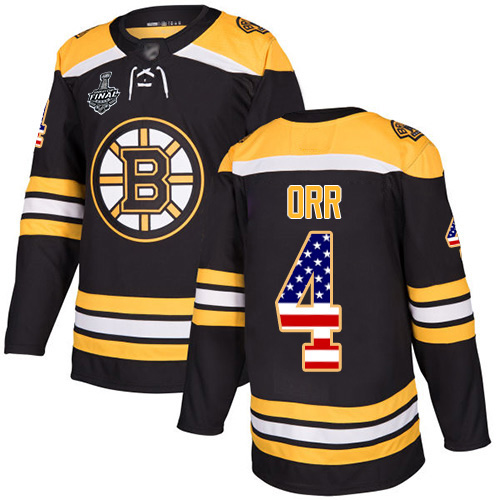 Adidas Bruins #4 Bobby Orr Black Home Authentic USA Flag Stanley Cup Final Bound Stitched NHL Jersey Adidas Bruins #4 Bobby Orr Black Home Authentic USA Flag Stanley Cup Final Bound Stitched NHL Jersey