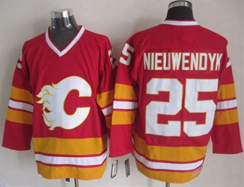 Flames #25 Joe Nieuwendyk Red CCM Throwback Stitched NHL Jersey Flames #25 Joe Nieuwendyk Red CCM Throwback Stitched NHL Jersey
