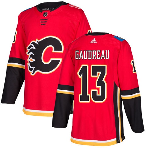 Adidas Flames #13 Johnny Gaudreau Red Home Authentic Stitched NHL Jersey Adidas Flames #13 Johnny Gaudreau Red Home Authentic Stitched NHL Jersey