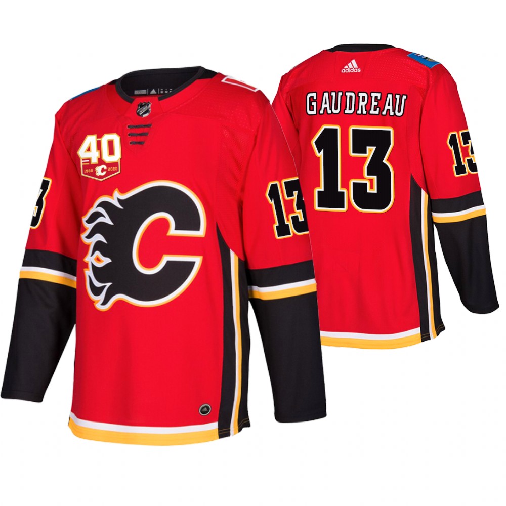Adidas Calgary Flames #13 Johnny Gaudreau 40th Anniversary Third 2019-20 NHL Jersey Adidas Calgary Flames #13 Johnny Gaudreau 40th Anniversary Third 2019-20 NHL Jersey
