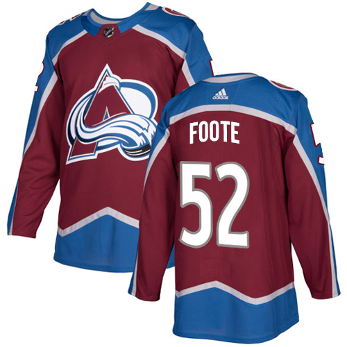 Adidas Avalanche #52 Adam Foote Burgundy Home Authentic Stitched NHL Jersey Adidas Avalanche #52 Adam Foote Burgundy Home Authentic Stitched NHL Jersey