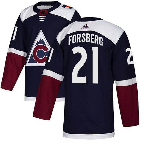 Adidas Avalanche #21 Peter Forsberg Navy Alternate Authentic Stitched NHL Jersey Adidas Avalanche #21 Peter Forsberg Navy Alternate Authentic Stitched NHL Jersey