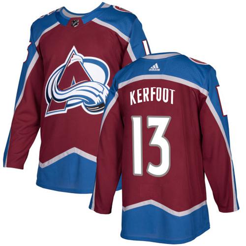 Adidas Avalanche #13 Alexander Kerfoot Burgundy Home Authentic Stitched NHL Jersey Adidas Avalanche #13 Alexander Kerfoot Burgundy Home Authentic Stitched NHL Jersey