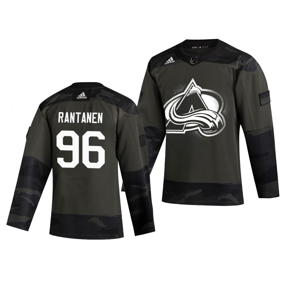Colorado Avalanche #96 Mikko Rantanen Adidas 2019 Veterans Day Men's Authentic Practice NHL Jersey Camo Colorado Avalanche #96 Mikko Rantanen Adidas 2019 Veterans Day Men's Authentic Practice NHL Jersey Camo