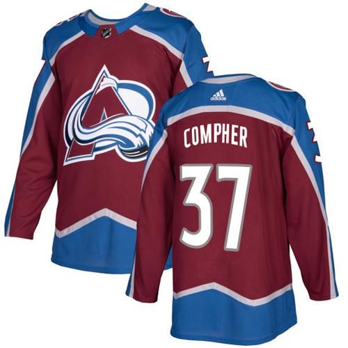 Adidas Avalanche #37 J.T. Compher Burgundy Home Authentic Stitched NHL Jersey Adidas Avalanche #37 J.T. Compher Burgundy Home Authentic Stitched NHL Jersey