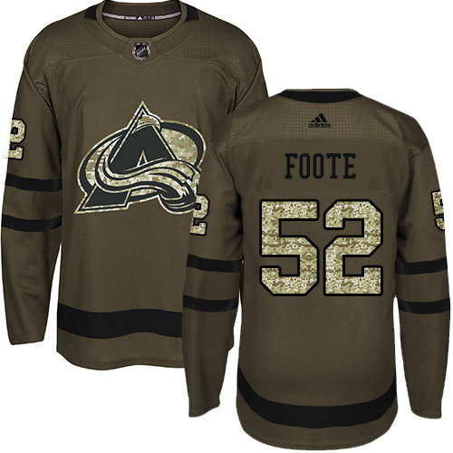 Adidas Avalanche #52 Adam Foote Green Salute to Service Stitched NHL Jersey Adidas Avalanche #52 Adam Foote Green Salute to Service Stitched NHL Jersey