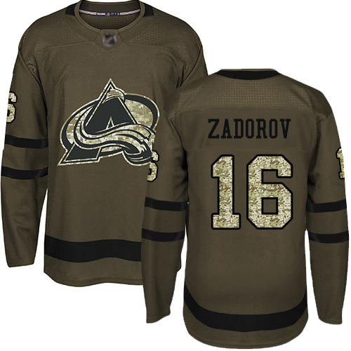 Adidas Avalanche #16 Nikita Zadorov Green Salute to Service Stitched NHL Jersey Adidas Avalanche #16 Nikita Zadorov Green Salute to Service Stitched NHL Jersey